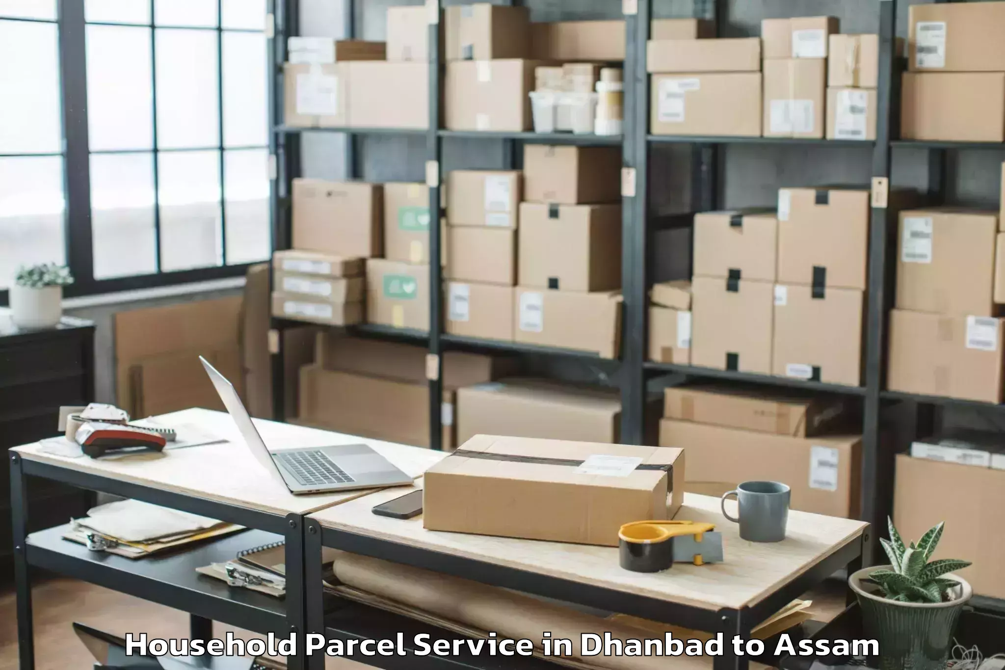 Quality Dhanbad to Mikirbheta Household Parcel